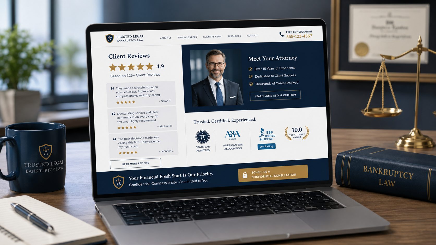 Reviews and Trust Signals for Bankruptcy Attorneys