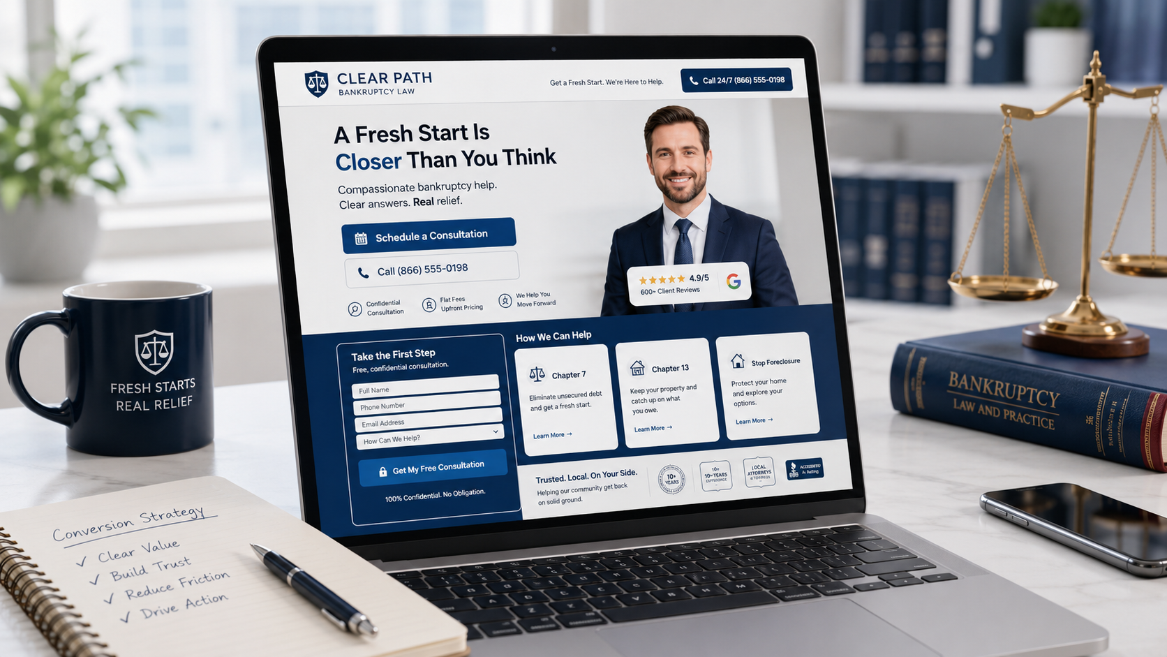 Website Conversion Strategy for Bankruptcy Attorneys