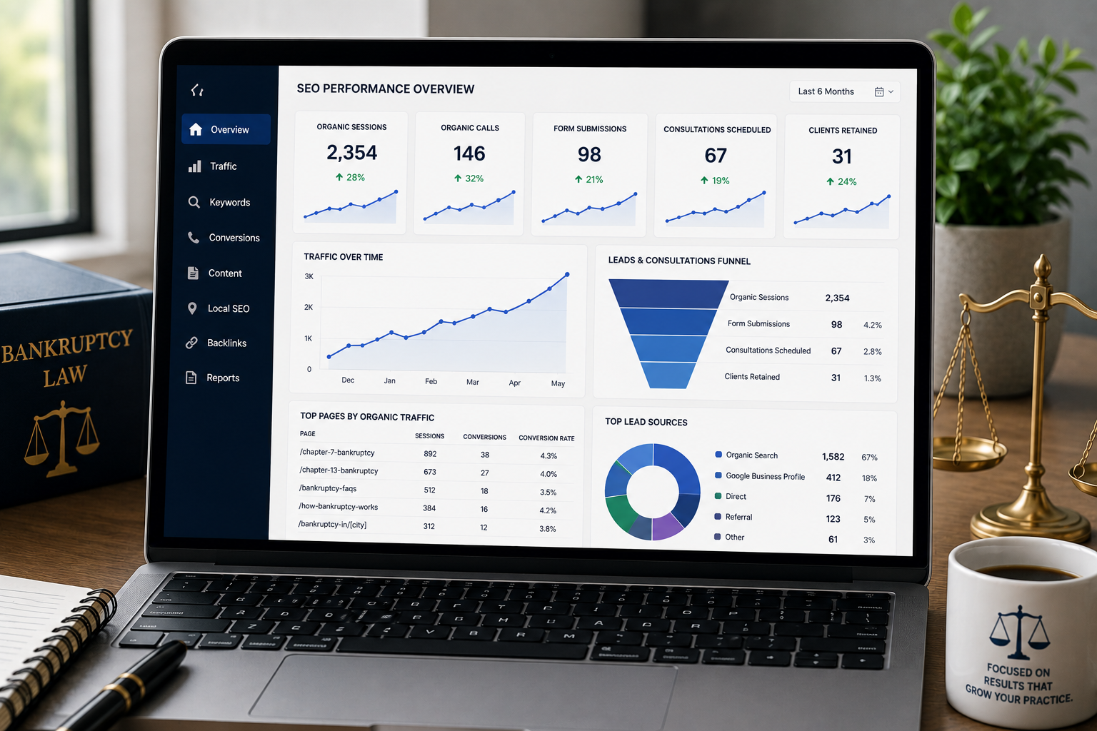 Tracking SEO Results for Bankruptcy Law Firms